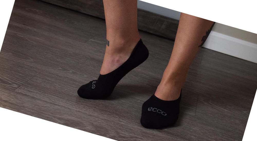 Women's Ecco Casual No-Show Socks Black | USA 411KOR